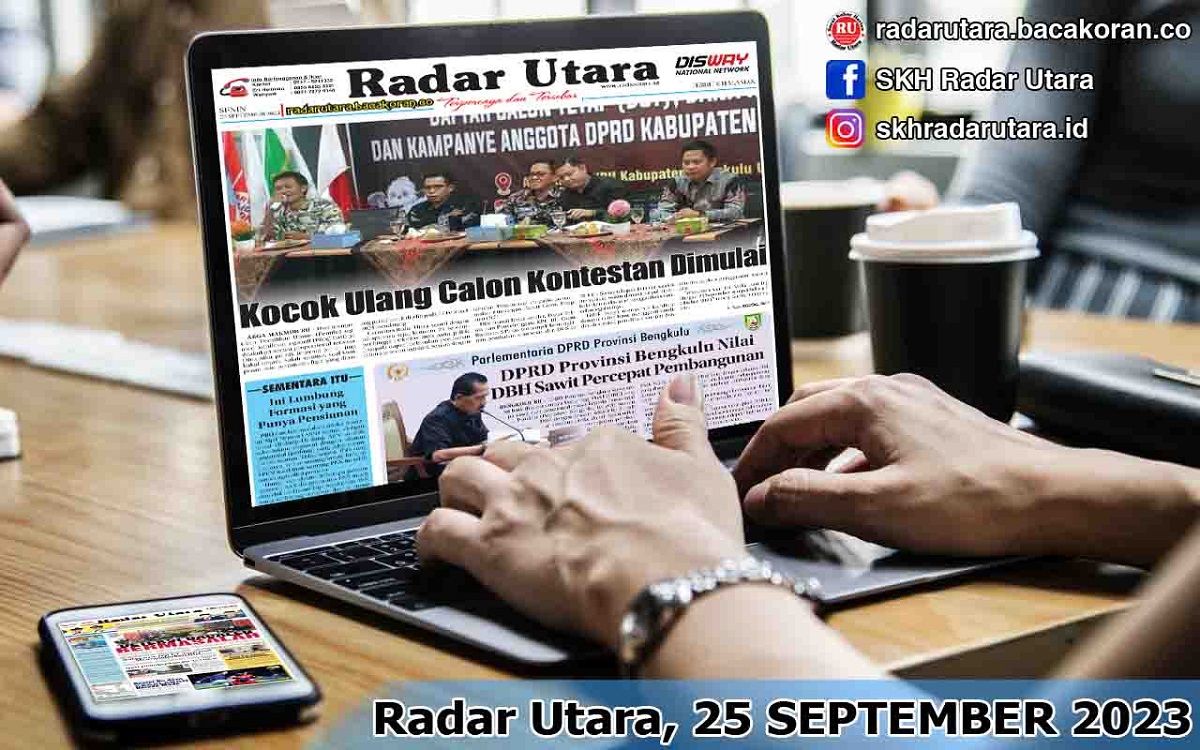 Koran Radar Utara Edisi Senin 25 September 2023