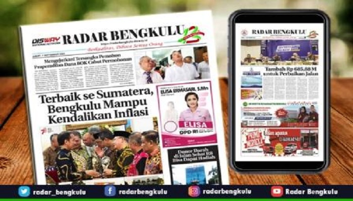 Koran Radar Bengkulu Edisi, Jum’at 01 September 2023