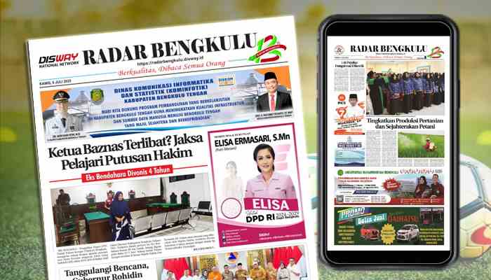 Koran Hybrid Pertama di Indonesia Baca RADAR BENGKULU EDISI KAMIS 06 JULI 2023