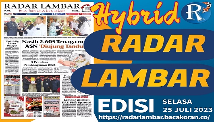 Koran Radar Lambar Edisi Selasa, 25 Juli 2023