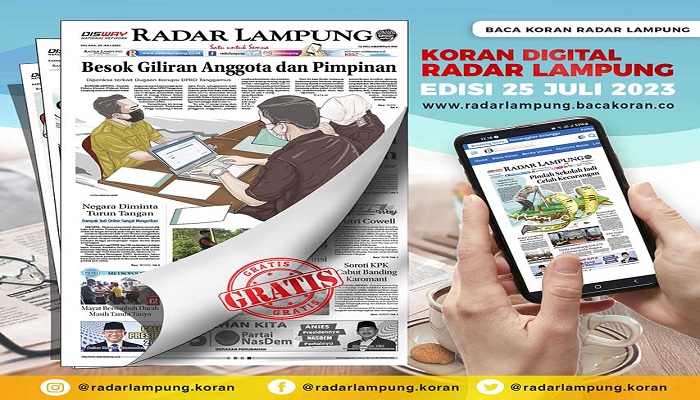 Koran Radar Lampung Edisi Selasa, 25 Juli 2023