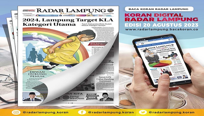 Koran Radar Lampung Edisi, Minggu 20 Agustus 2023