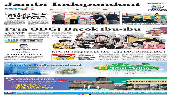 Koran Hybrid Pertama di Indonesia Baca Jambi Independent Edisi 03 Juli 2023